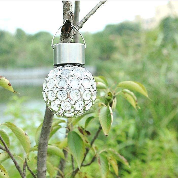 Solar Led Hanging Light Lantern Waterproof Hollow Out Ball Lamp