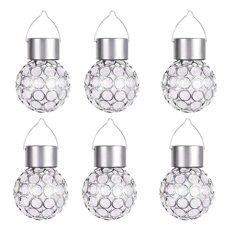 Solar Led Hanging Light Lantern Waterproof Hollow Out Ball Lamp