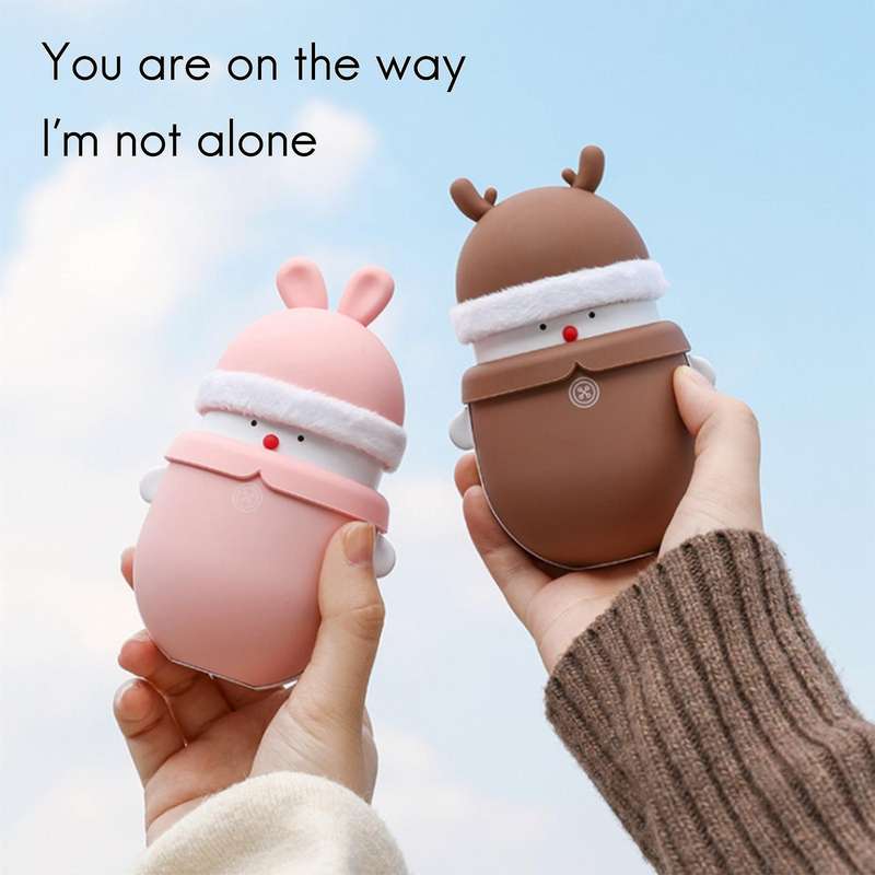 Cartoon Winter Mini Hand Warmer Usb Power Bank Hand Warmer Bank,brown