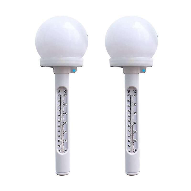 Floating Pool Thermometer,solar Powered Pond Water Thermometer,2pc