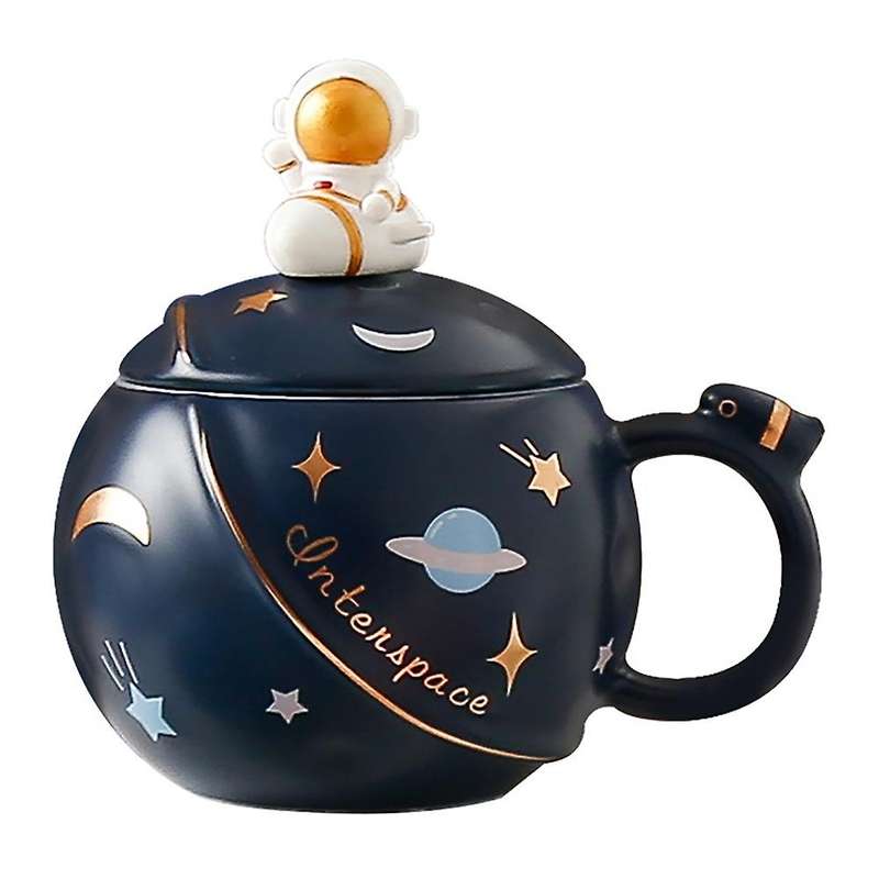 450ml Creative Cartoon Astronaut Mug Couple Planet Big Ceramic C