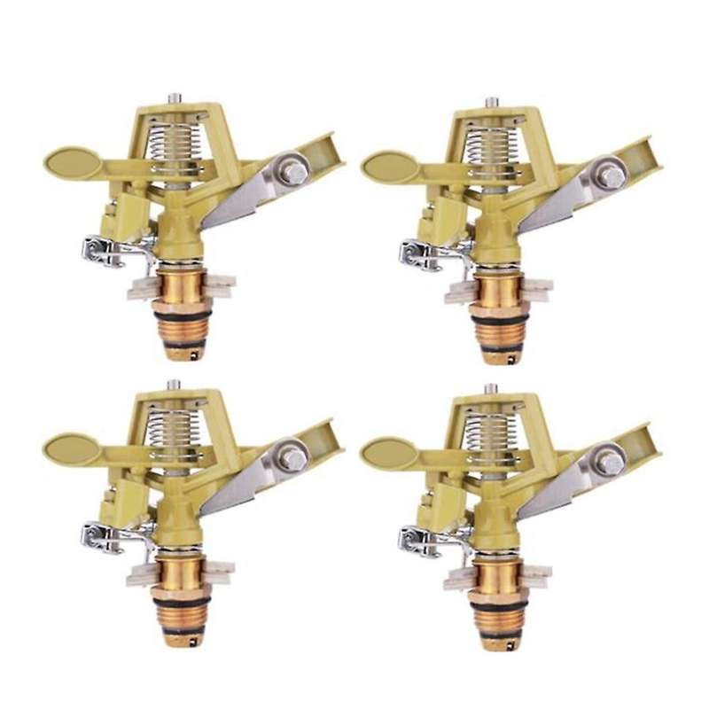 4pcs 1/2 Inch Impact Sprinkler Head for Hose Sprinklers Watering