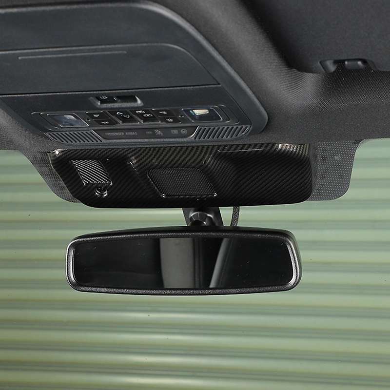 Rearview Mirror Base Panel for Ford F150 2021-2022, Abs Carbon Fiber