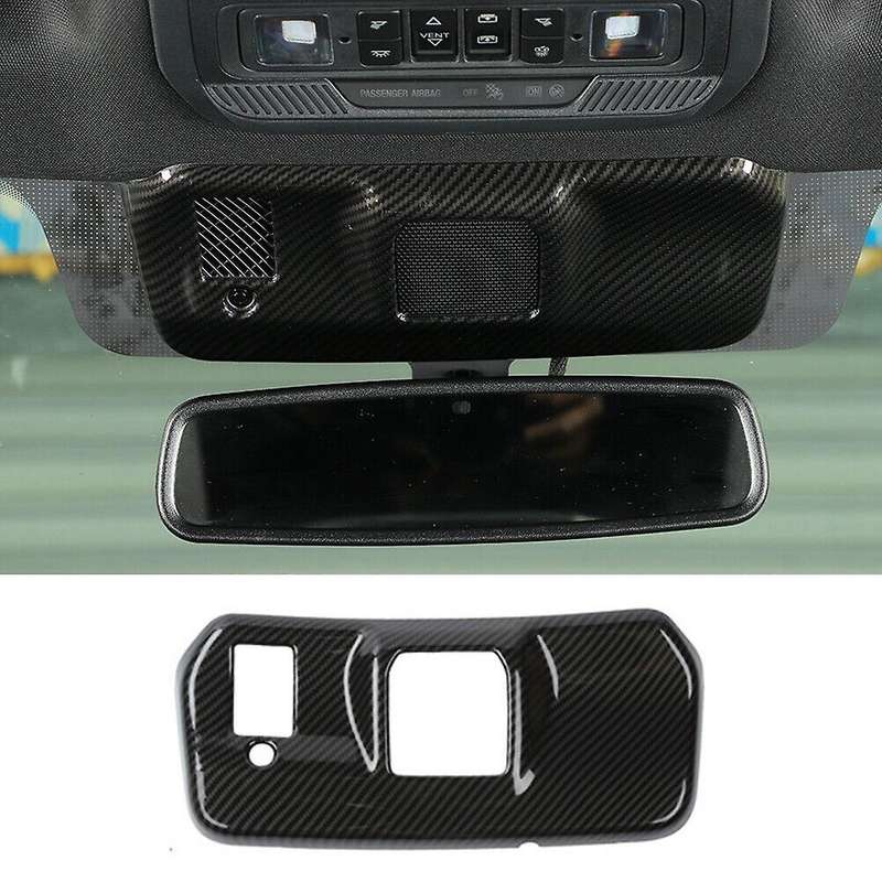 Rearview Mirror Base Panel for Ford F150 2021-2022, Abs Carbon Fiber