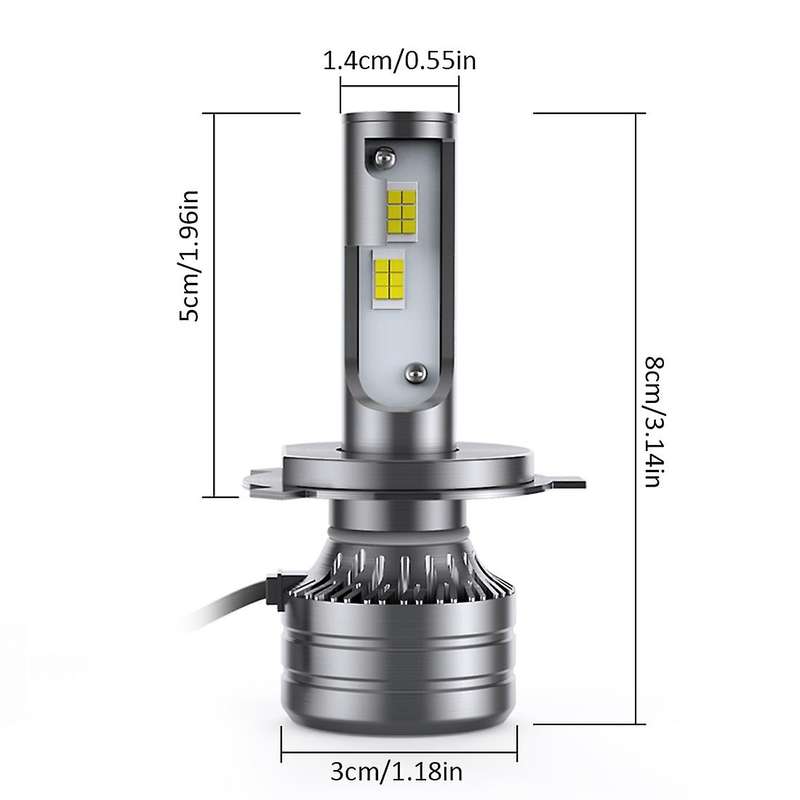 Led Headlight Bulbs, 28w 3000 Lumens Bright Led Headlights (h4)