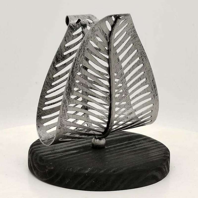 Retro Leaf Tissue Holder Napkin Holder Metal Home Decoration(green)