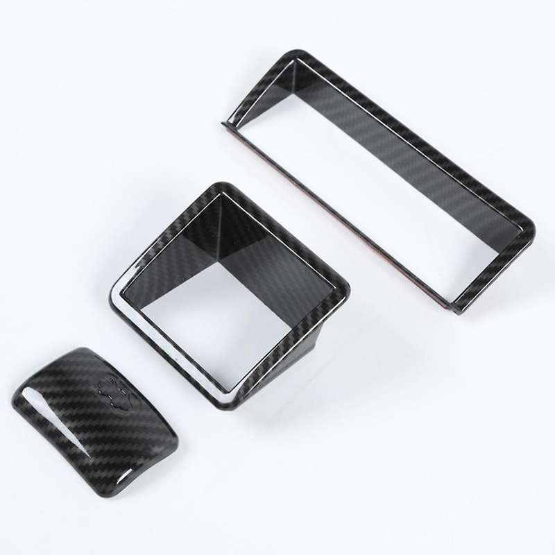 For Jimny 19-22 Car Mirror Adjustment Switch Stickers, Carbon Fiber