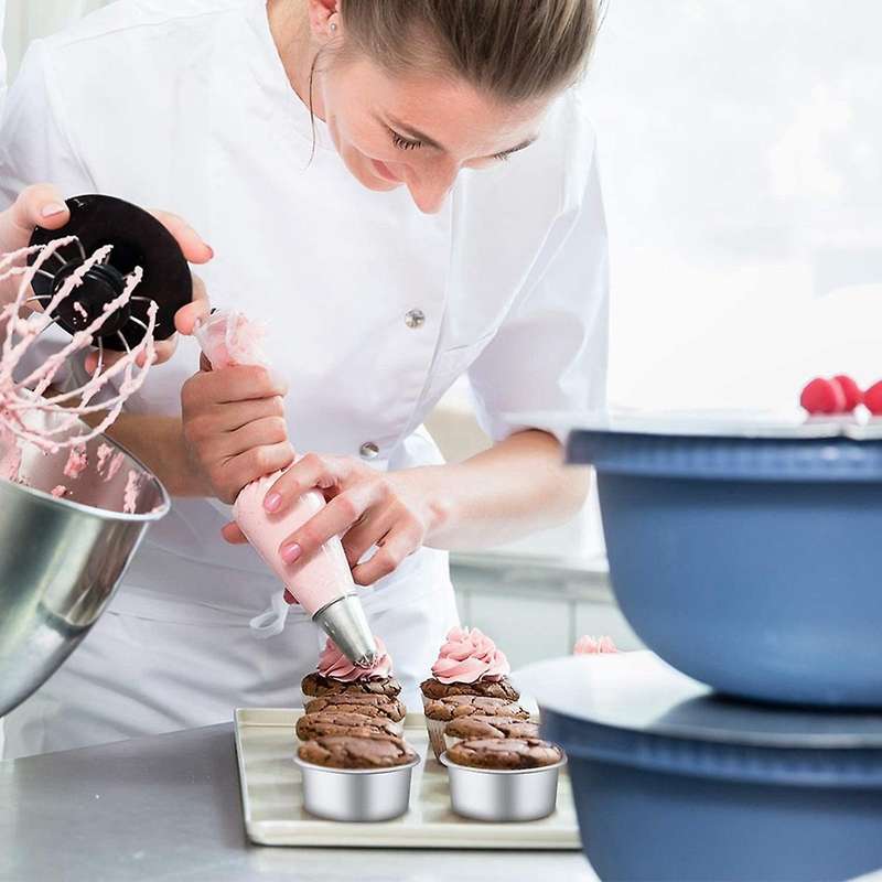 12 Pieces Aluminum Round Crushed Cake Baking Pan for Baking Supplies