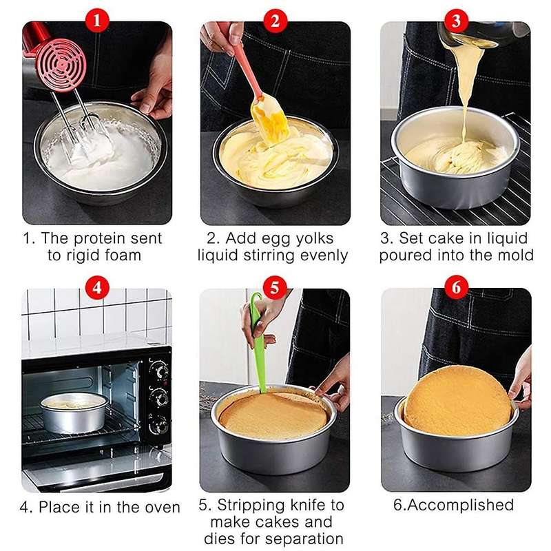 12 Pieces Aluminum Round Crushed Cake Baking Pan for Baking Supplies