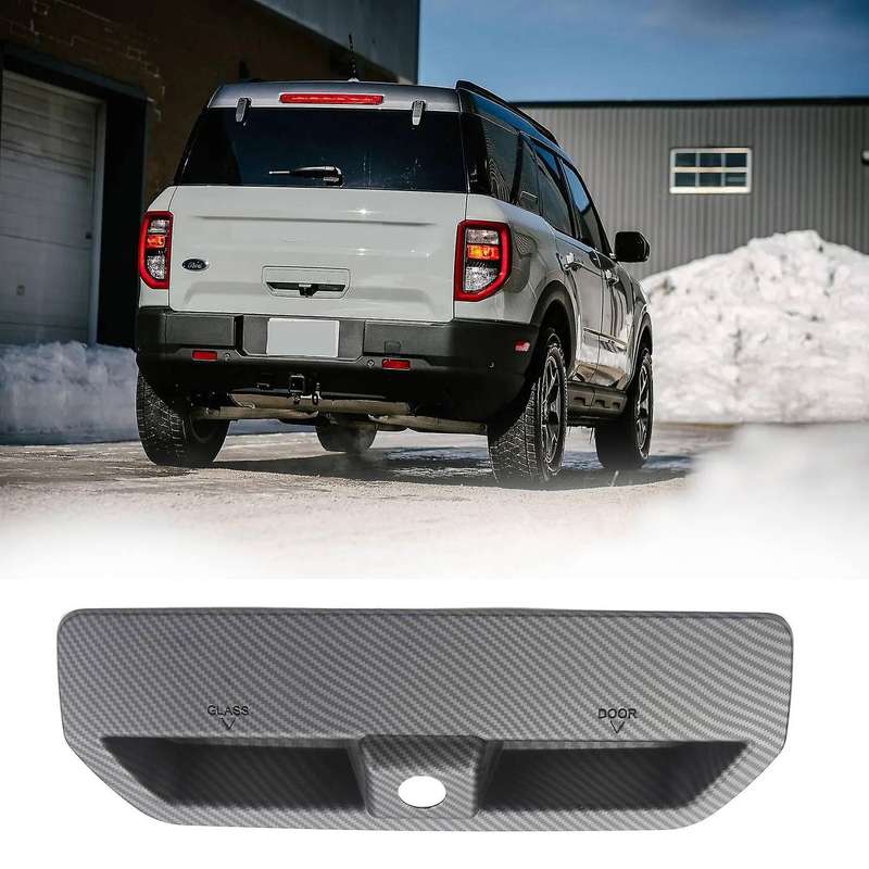Tailgate Door Grab Handle Decoration Sticker Matte Carbon Fiber