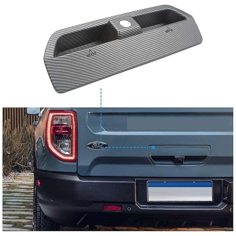 Tailgate Door Grab Handle Decoration Sticker Matte Carbon Fiber