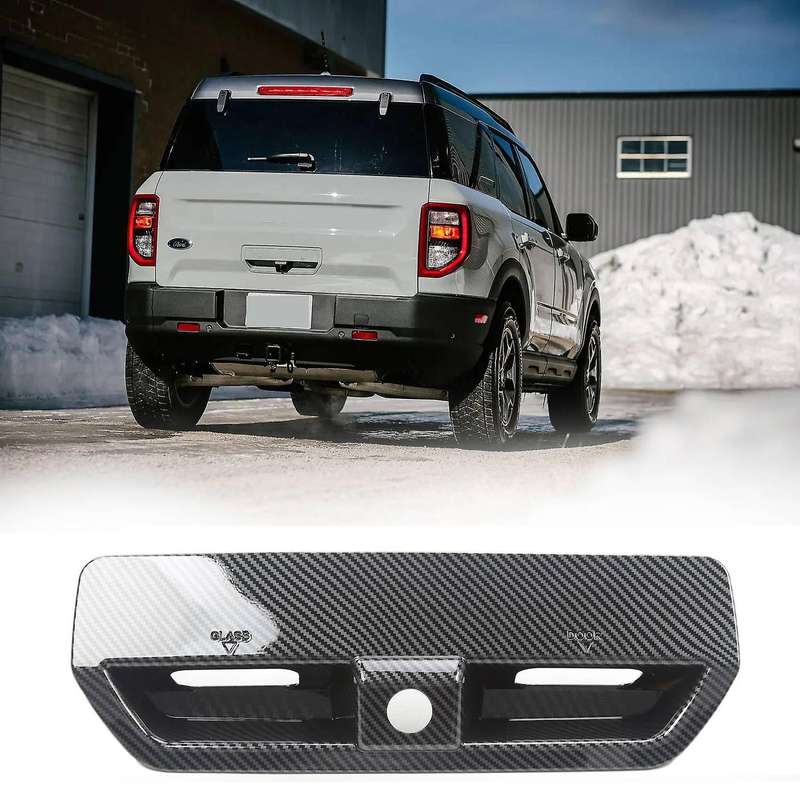 Tailgate Door Grab Handle Decoration Sticker Bright Carbon Fiber