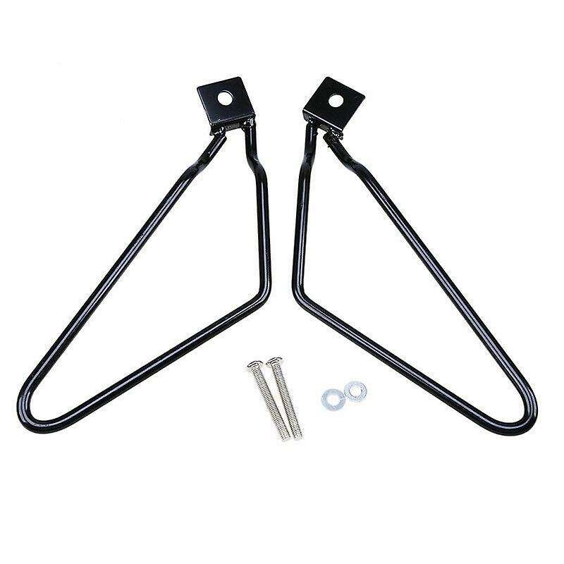 2pcs Motorcycle Black Saddle Bag Support Rod Mounting Bracket