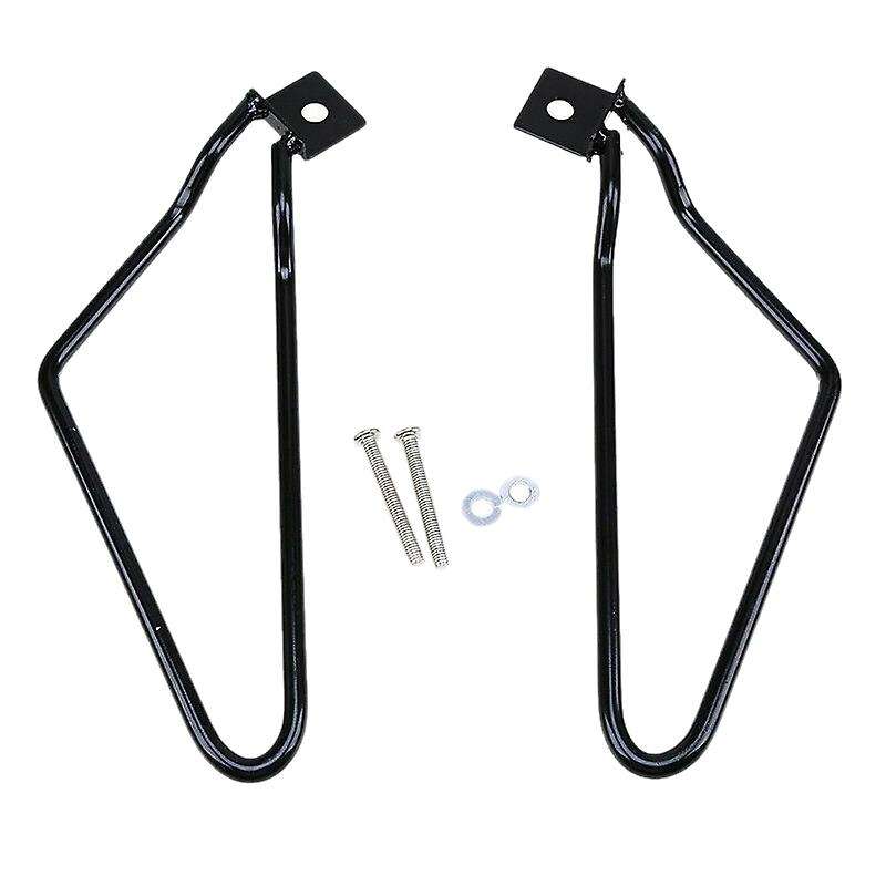 2pcs Motorcycle Black Saddle Bag Support Rod Mounting Bracket