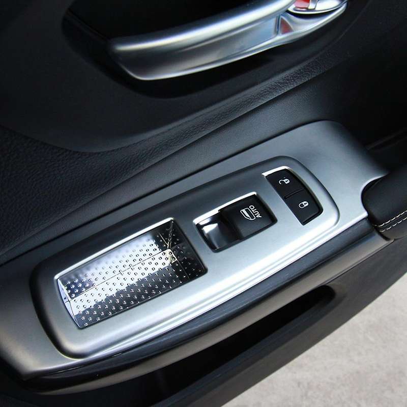 Window Lift Switch Panel Trim for Jeep Cherokee 2014-2021, Silver