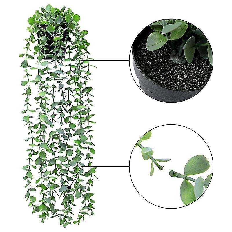 Fake Plants Artificial Eucalyptus Fake Potted for Home Indoor