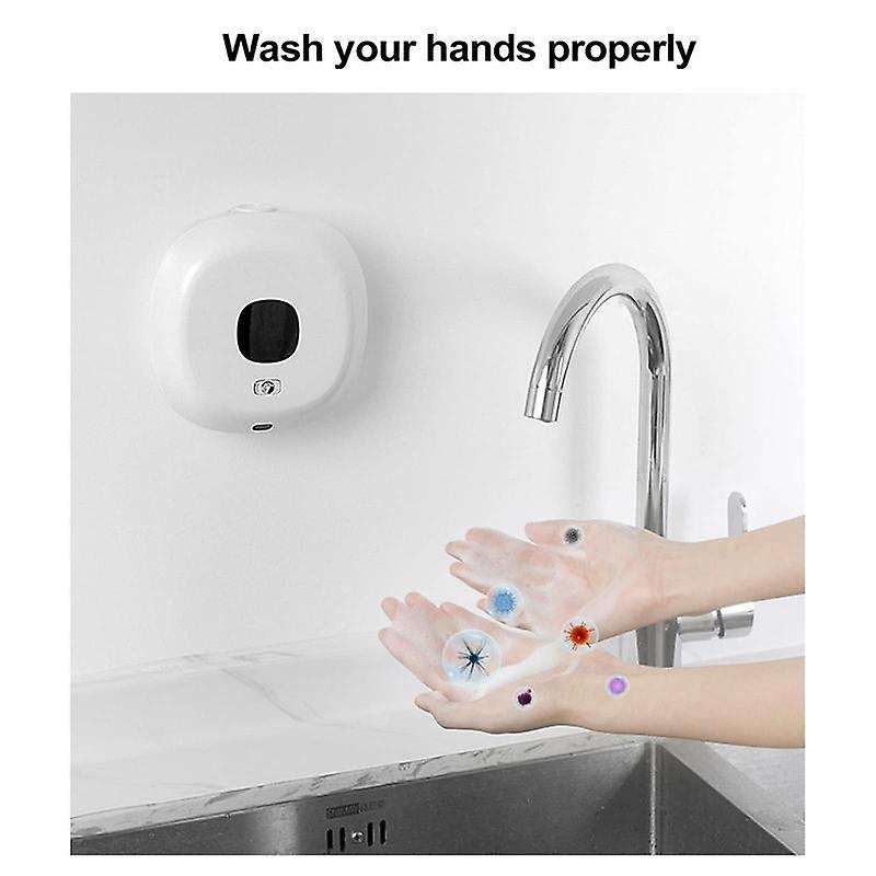 Wall Mounted Foam Dispenser Touchless Soap Dispenser 3-gear (blue)