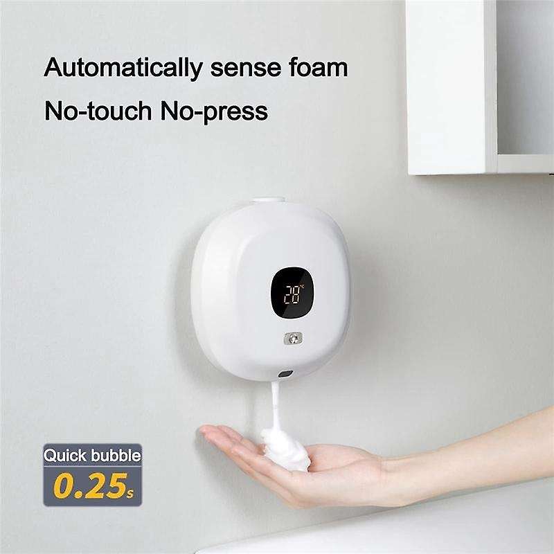 Wall Mounted Foam Dispenser Touchless Soap Dispenser 3-gear (blue)