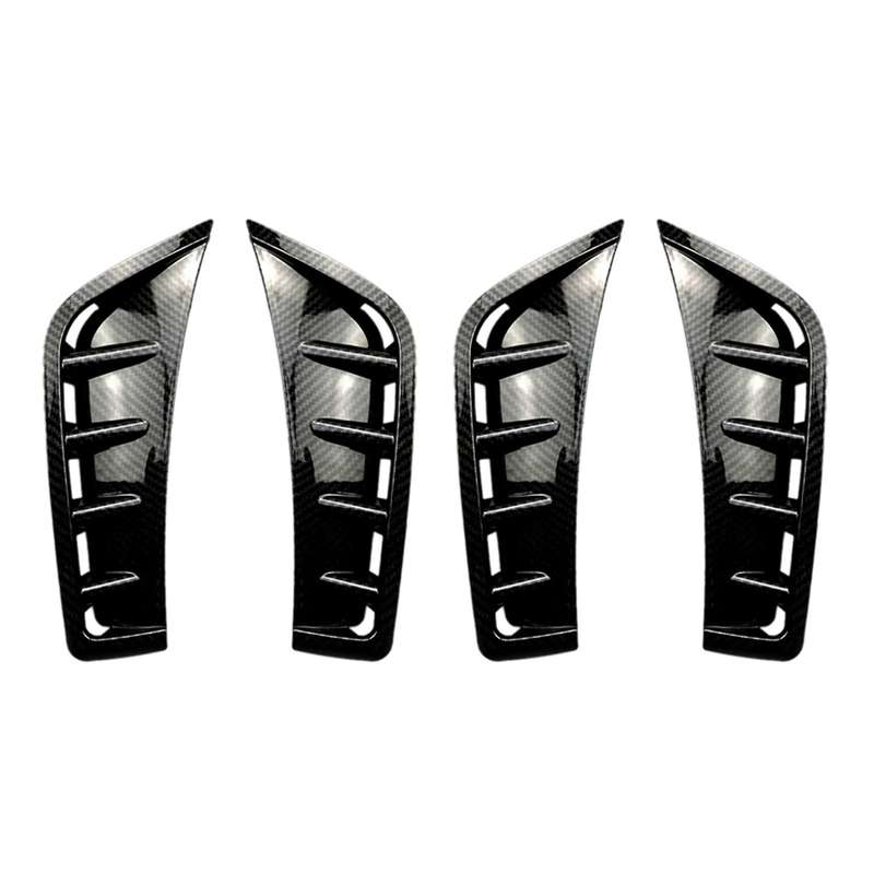 Car Carbon Fiber Abs Front Bumper Spoiler Side Wing Decorative Cover