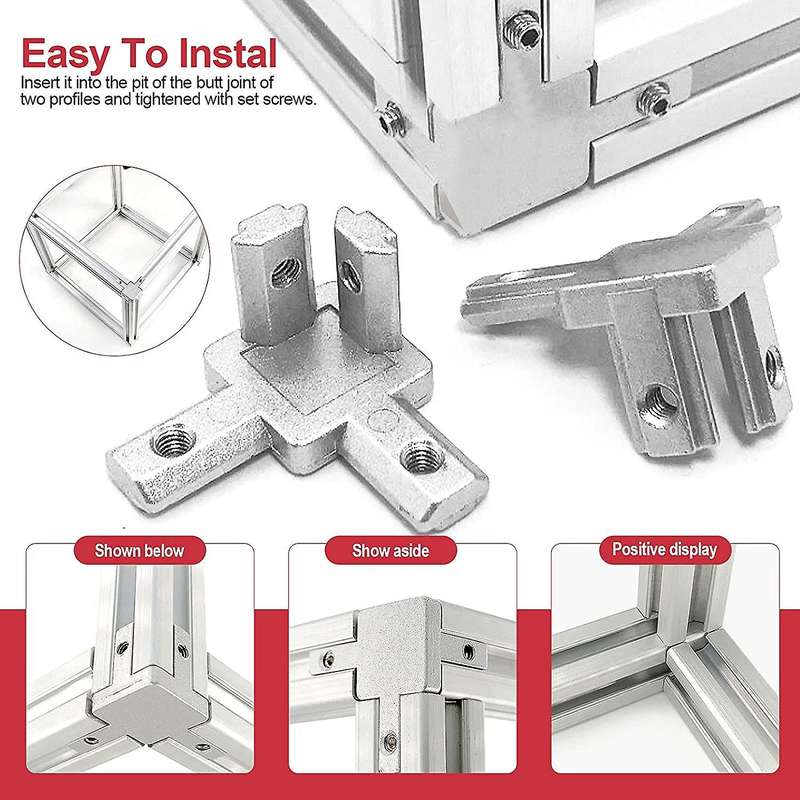 230 Pcs Aluminum Connector Set for 2020 Series Extrusion Profile