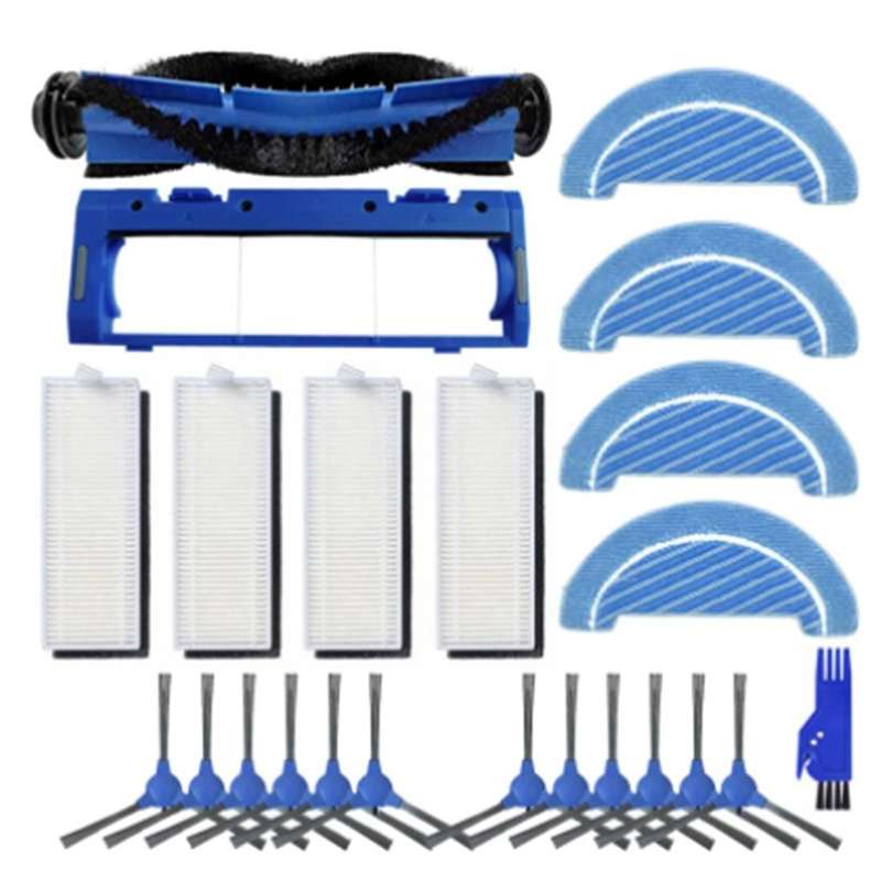 1set Filter Main Roller Brush Mop Cloth Side Brushes for Conga 1090