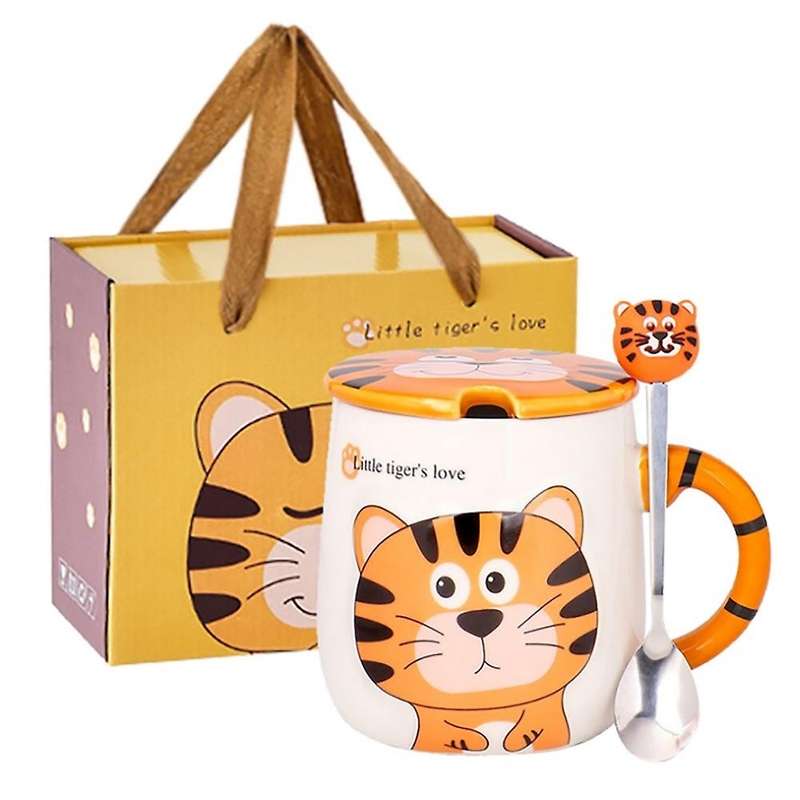 Cartoon Tiger Ceramic Tea Cup for The Year Of Tiger Coffee Milk Mug D