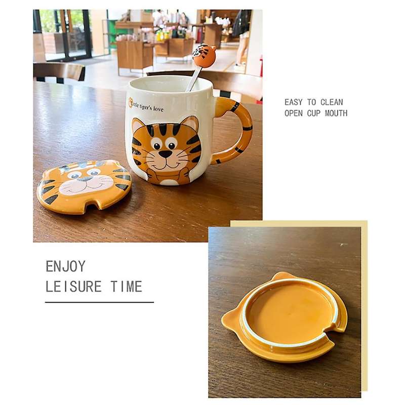 Cartoon Tiger Ceramic Tea Cup for The Year Of Tiger Coffee Milk Mug D