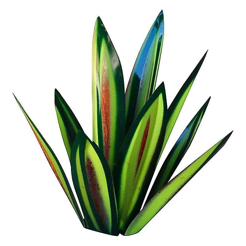 13.7inch Diy Metal Agave Plants,garden Lawn Ornaments-green