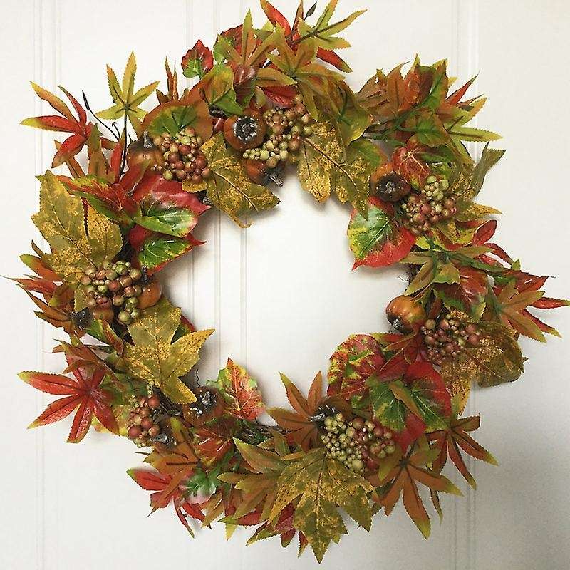 Fall Door Wreath Autumn for Front Door Thanksgiving Halloween Fall
