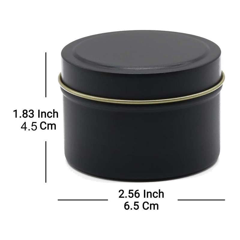 Candle Tins 24 Piece,4 Oz Candle Containers, Candle Jars (black)