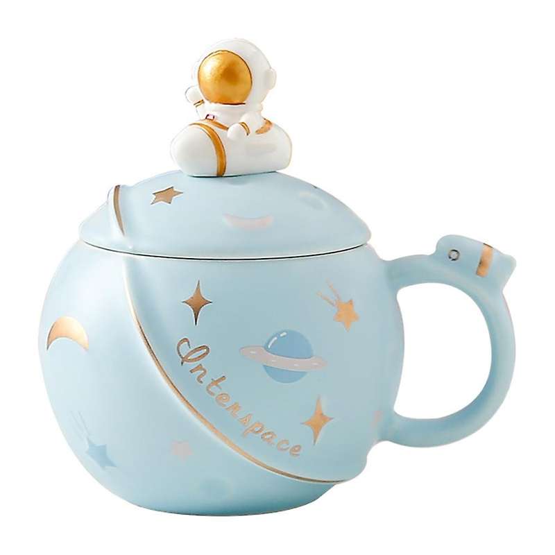 450ml Creative Cartoon Astronaut Mug Couple Planet Big Ceramic A