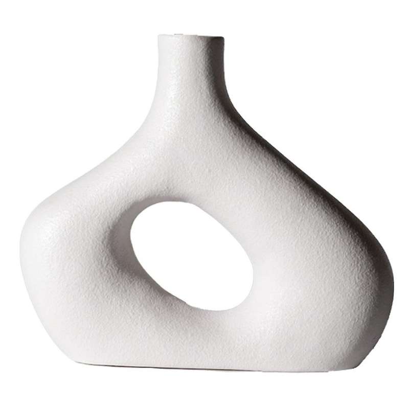 Ceramic Vase Home Decor Flower Vases for Home Decor Wedding(white)