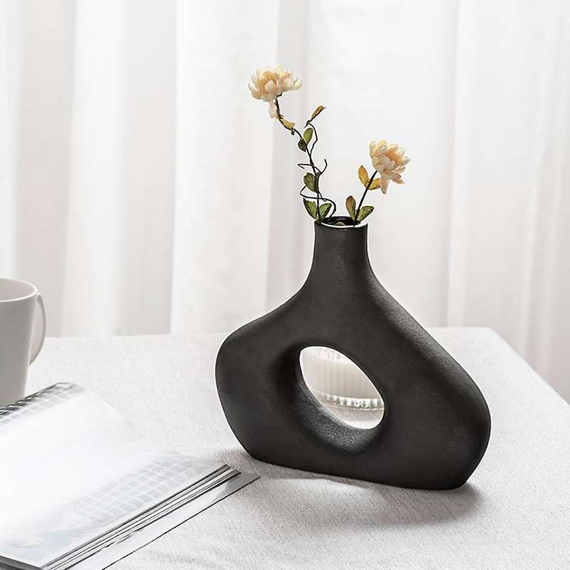 Ceramic Vase Home Decor Flower Vases for Home Decor Wedding(white)