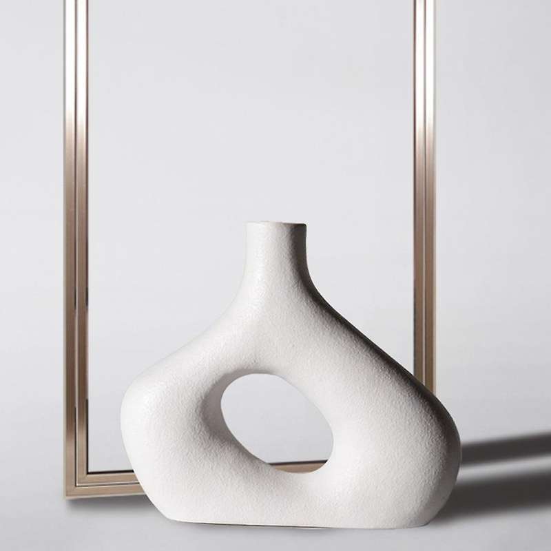 Ceramic Vase Home Decor Flower Vases for Home Decor Wedding(white)