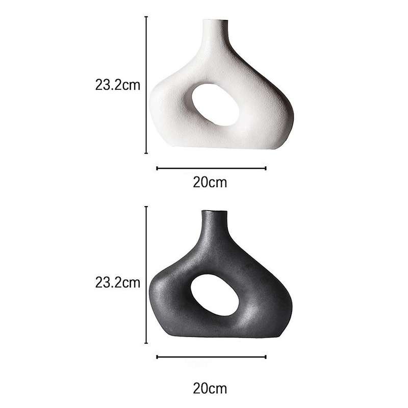 Ceramic Vase Home Decor Flower Vases for Home Decor Wedding(white)