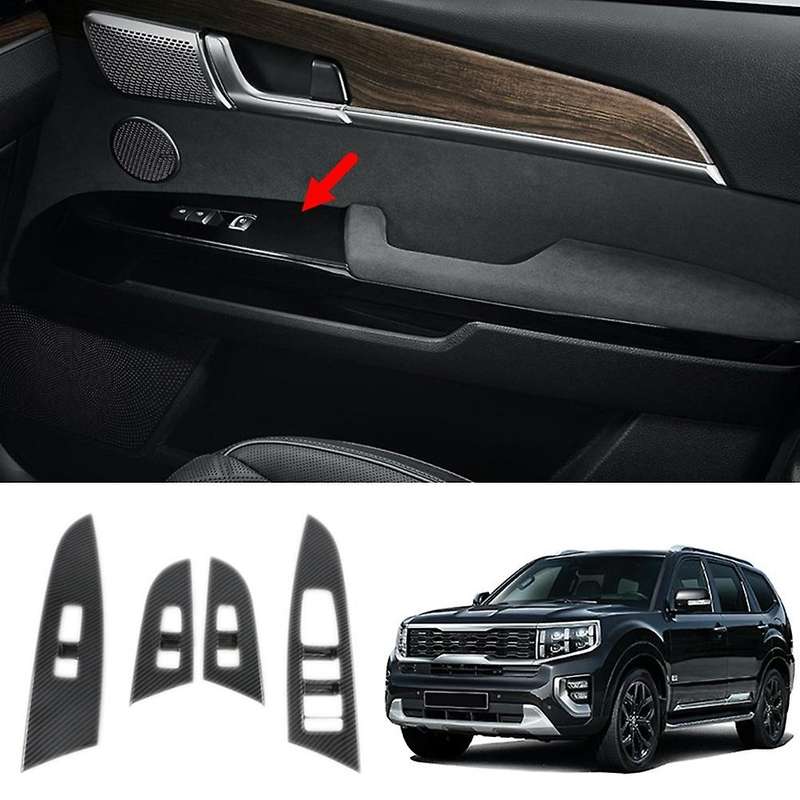 Car Window Glass Lift Button Switch Cover Trim Door Armrest Panel