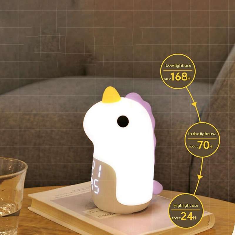 Children's Light Alarm Dimmable with Clock Children's Day Gift(b)