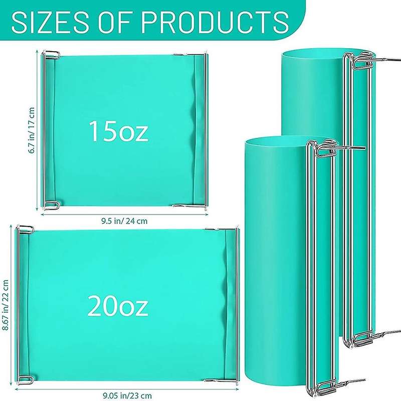 2 Pieces 15oz and 20oz Wrap Silicone Cup Clamp Heat Press for Crafts