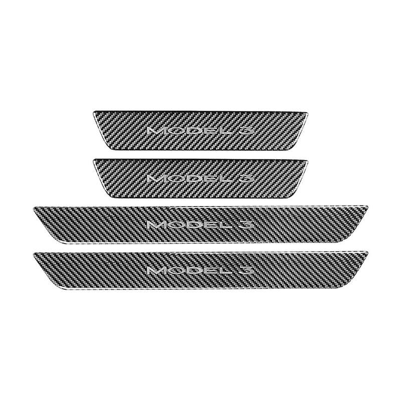 Car Door Sill Protector Stickers Trim for Tesla Model 3 2019-2022