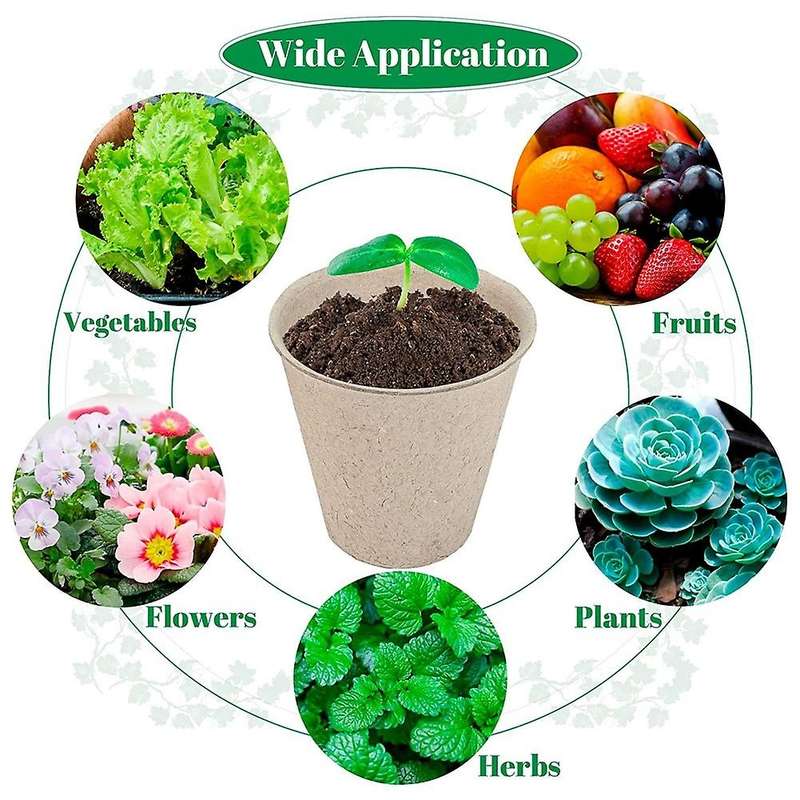 Growing Pots for Plants, Diameter 8 Cm, Height 8cm, 100 Pieces Plant