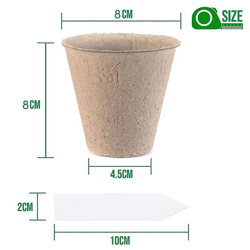 Growing Pots for Plants, Diameter 8 Cm, Height 8cm, 100 Pieces Plant