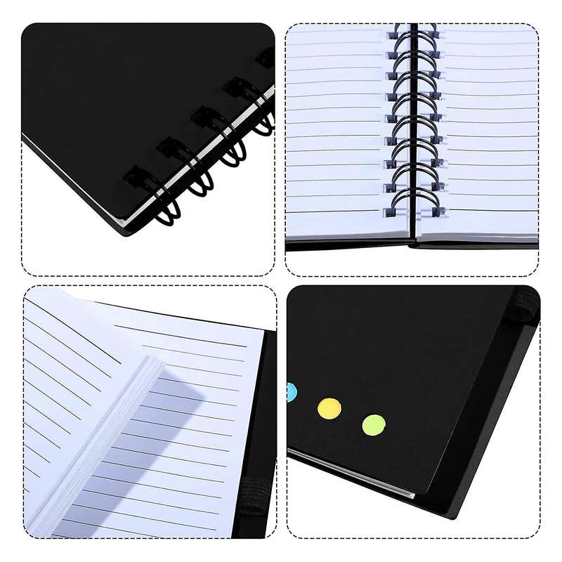 Pack Of 8 Lined Spiral Notebook Kraft Cover Notepad Notepad with Pen