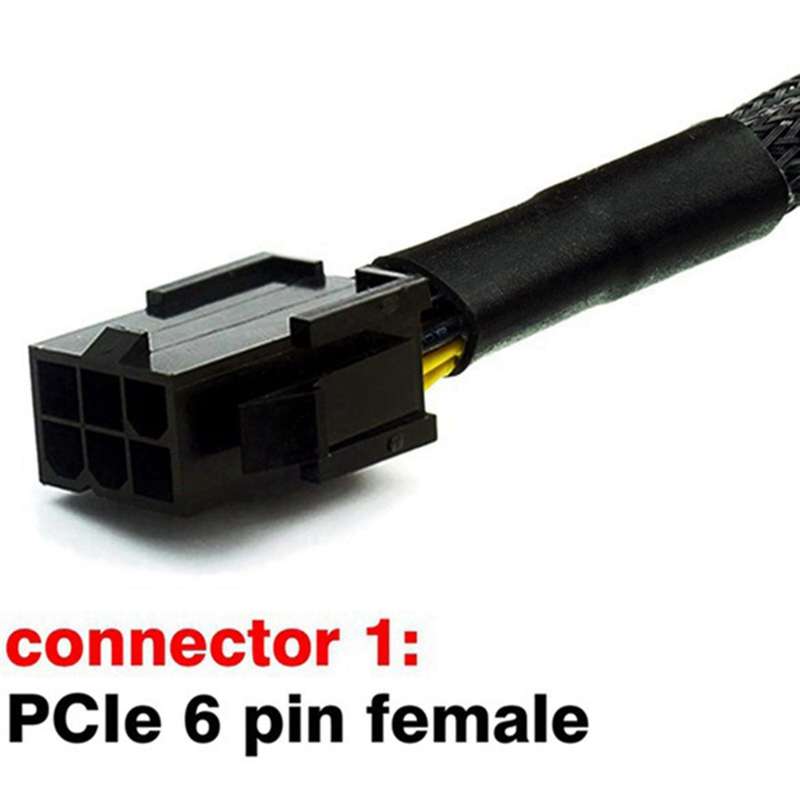 10pcs 6-pin to Dual 8-pin Power Cable Splitter for Btc Eth Miners