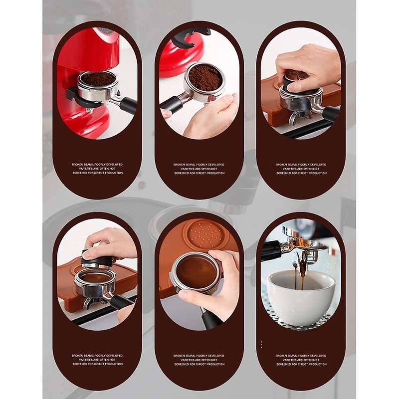 Dual Sided Coffee Tamper Solid Stainless Steel Leveler Tool 53mm