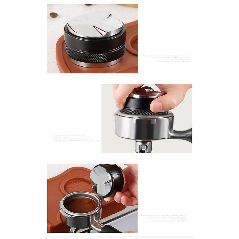 Dual Sided Coffee Tamper Solid Stainless Steel Leveler Tool 53mm