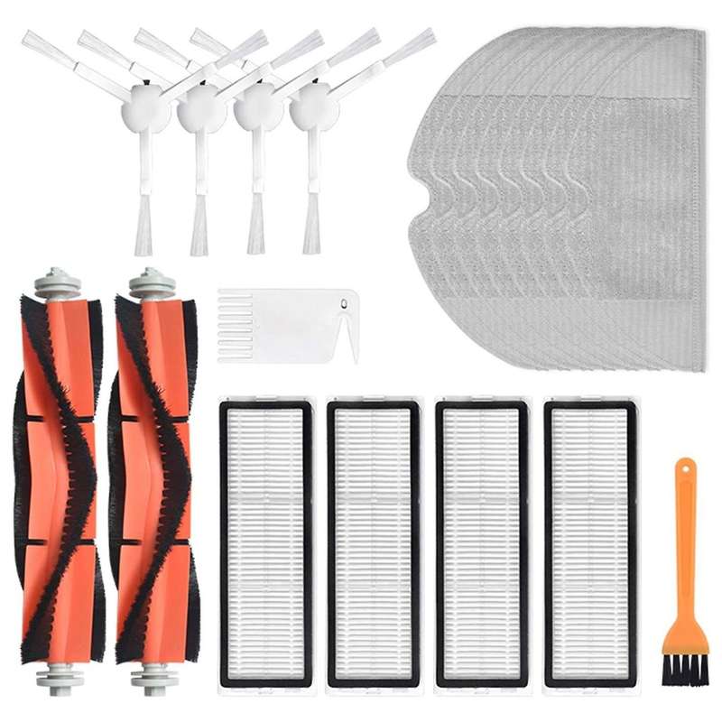 Main Side Brush Filter Roller Brush Rags for Mijia 1c Cleaner Parts