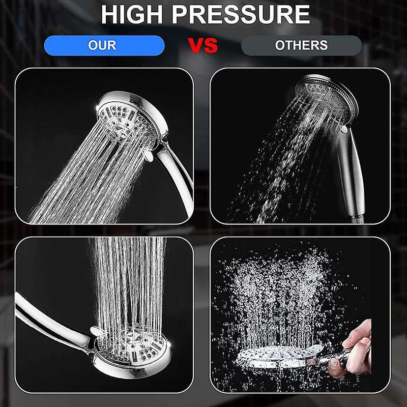 9 Spray Modes High Pressure Shower Head with Handheld