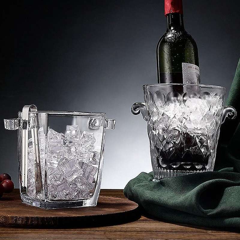 Commercial Glass Ice Bucket Ice Clip Creative Wine Beer Insulated A