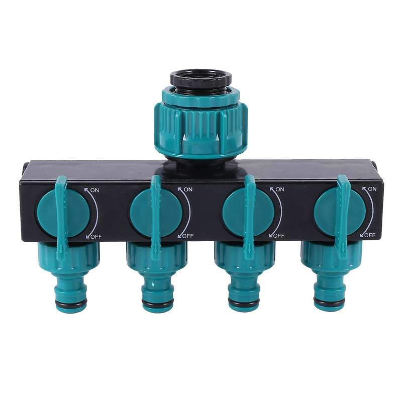4-way Tap Hose Splitter Garden Drip 4/7 Or 8/11 Hose Fittings 2 Set