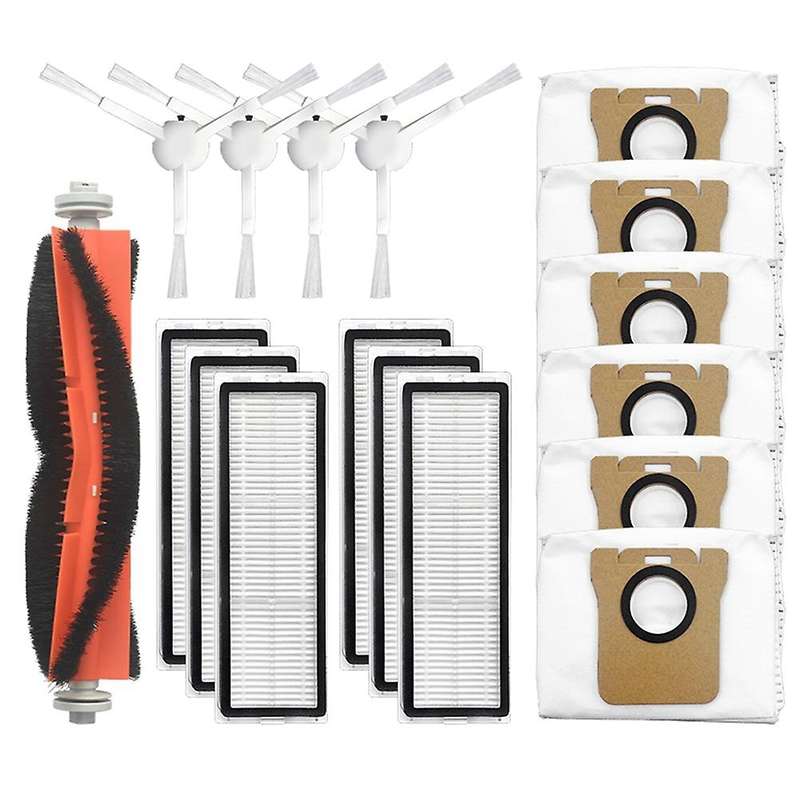 17pcs for Xiaomi Mijia B101cn Main Side Brush Hepa Filter Dust Bag